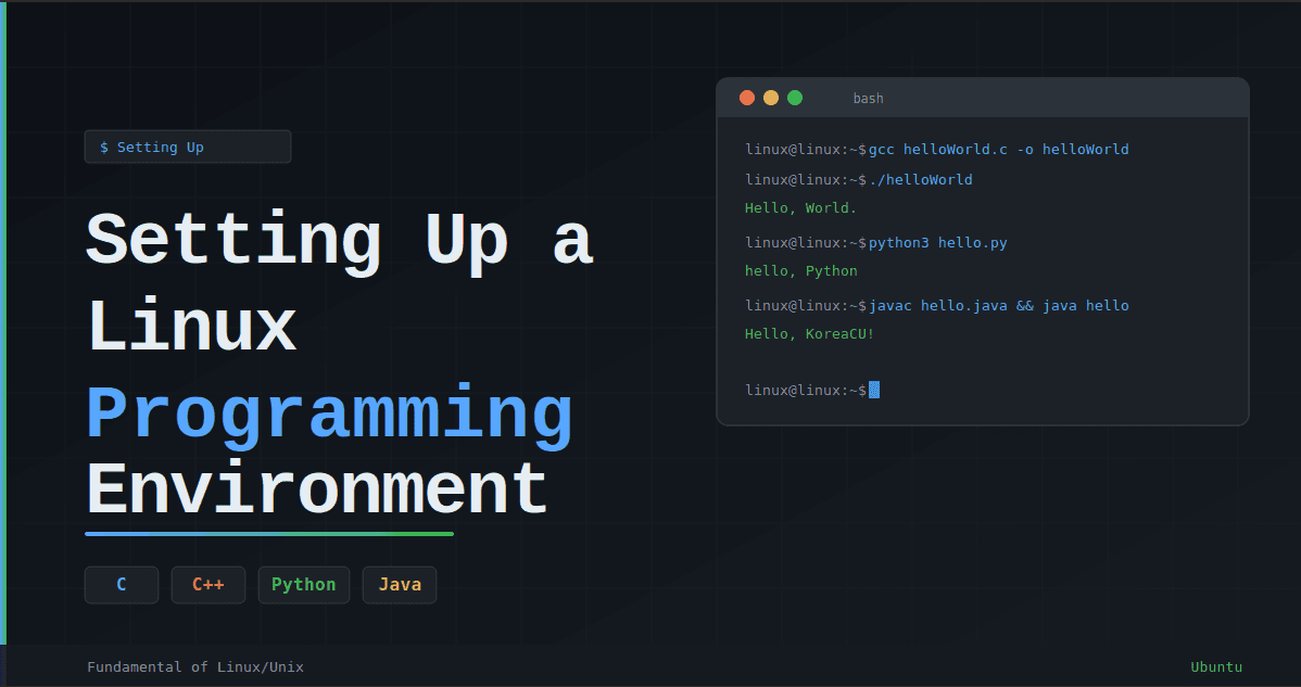 Linux Programming Environment Setup