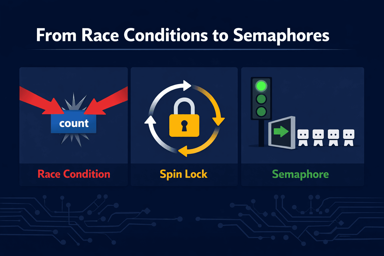 Concurrency Control: Race Conditions, Mutual Exclusion, and Semaphores
